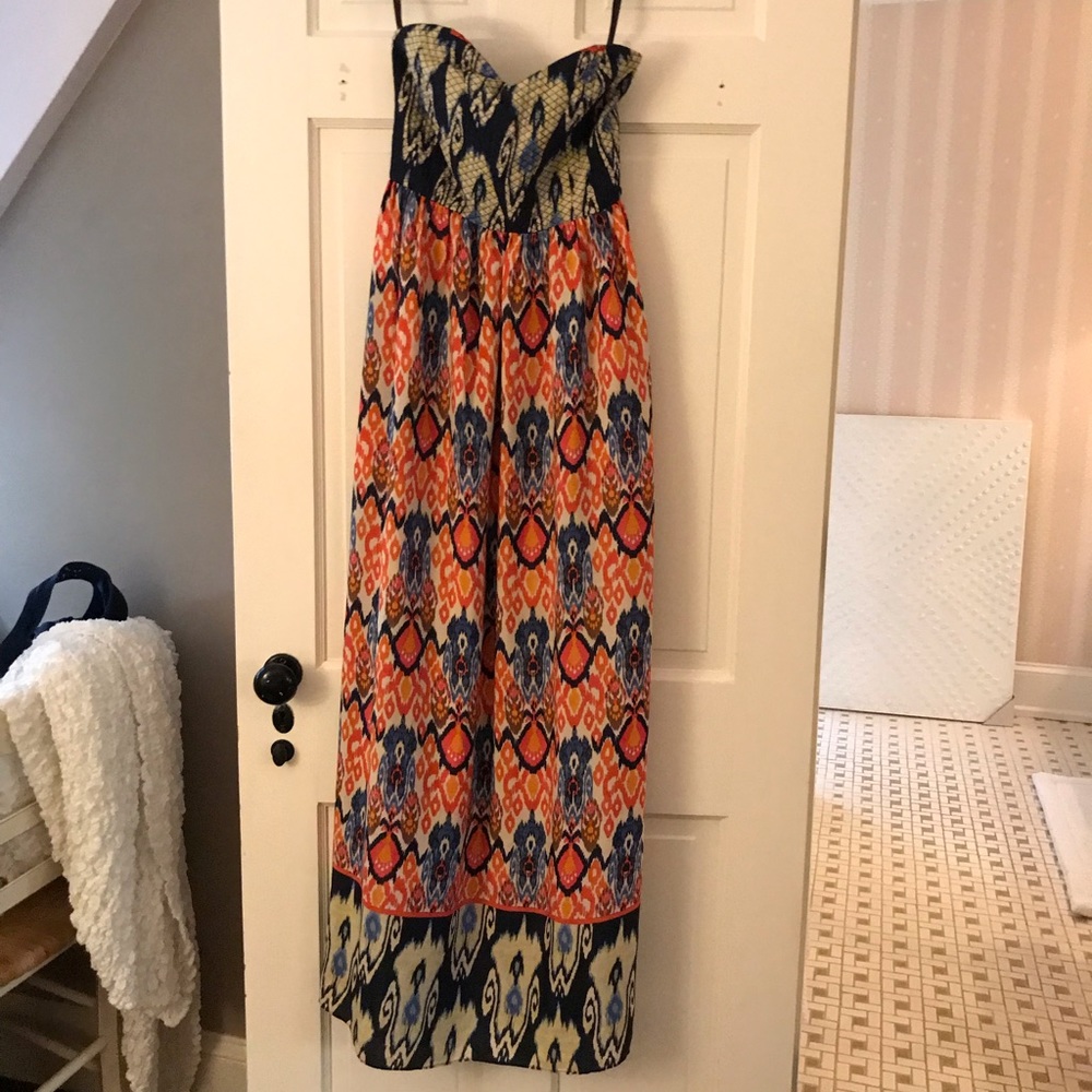 Bill Hallman silk printed maxi dress